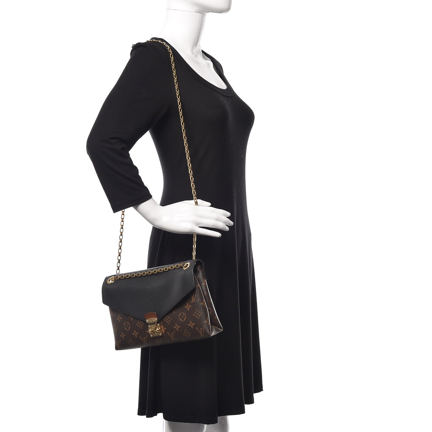 Louis Vuitton Monogram Pallas Chain Black 2 of 9