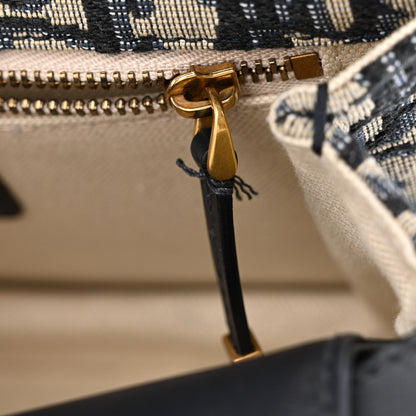 Christian Dior Oblique CD Lock Chain Flap Blue 9 of 12