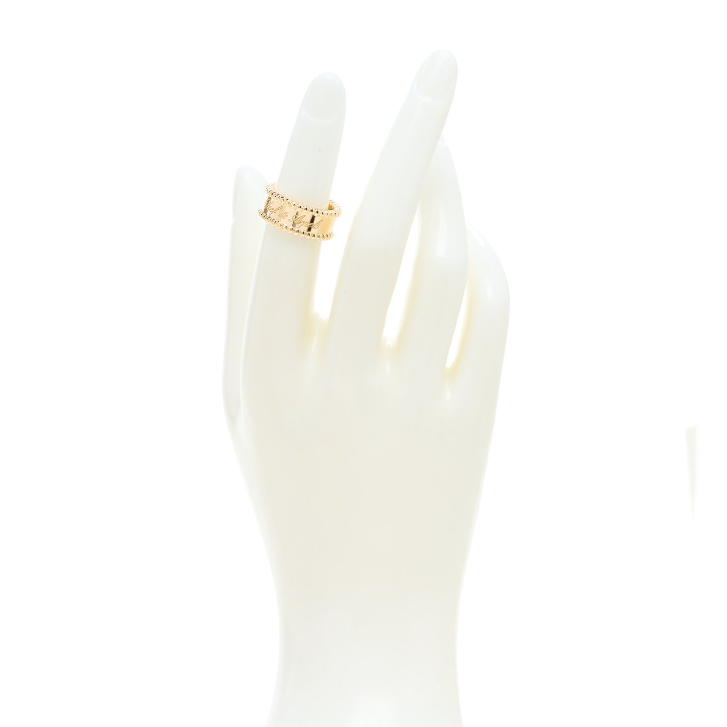 18K Yellow Gold Perlee Signature Ring 48 4.5