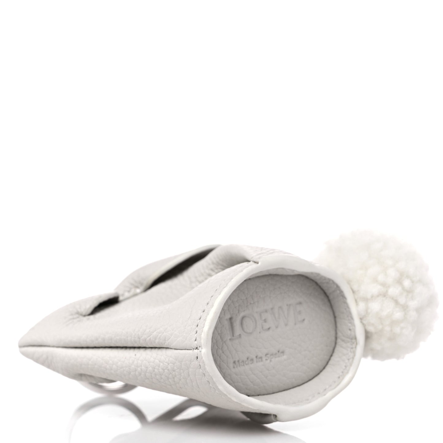 Calfskin Bunny Charm Soft White