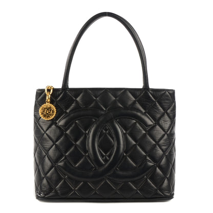 Chanel Lambskin Quilted Medallion Tote Black 1 of 7