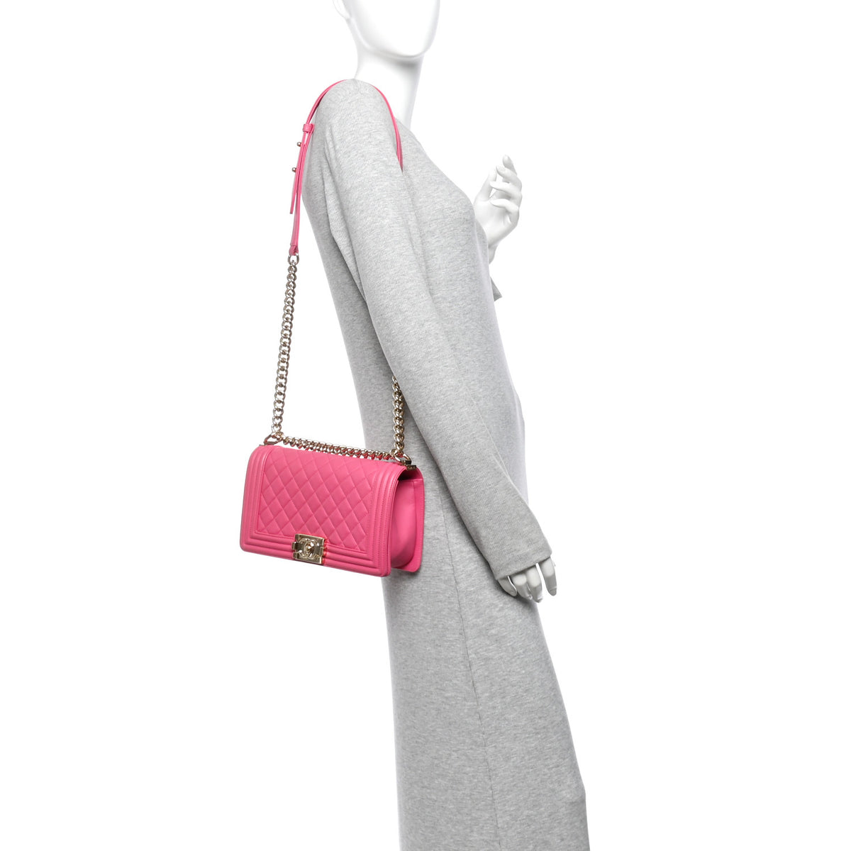 Chanel Lambskin Quilted Medium Boy Flap Pink 2 of 11