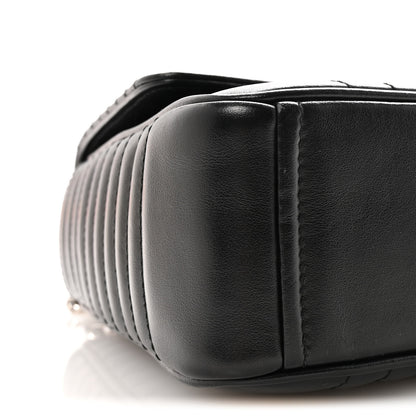 Prada Soft Calfskin Impunture Diagramme Large Chain Flap Shoulder Bag Black 8 of 9