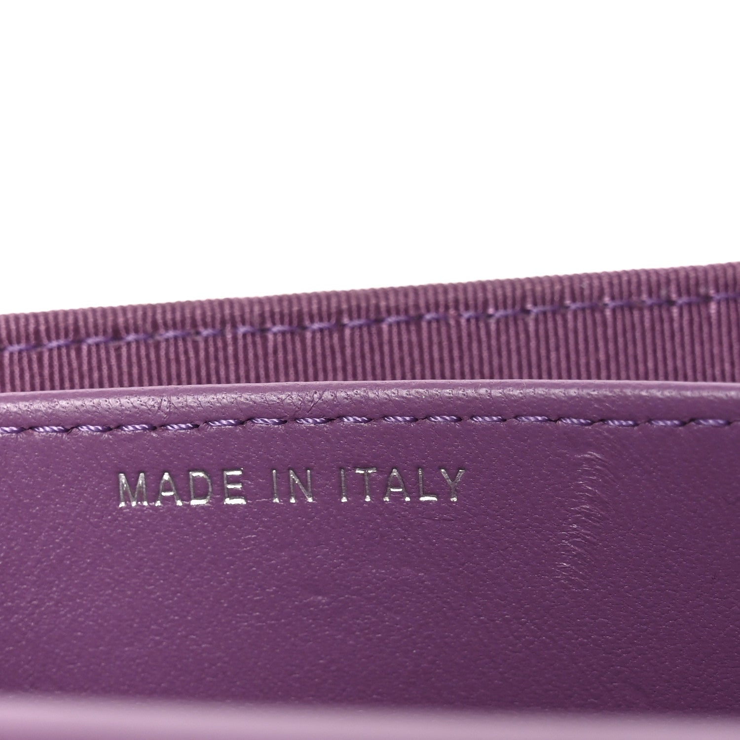 Chanel Lambskin Quilted Flap Card Holder On Chain Violet Purple 8 of 11