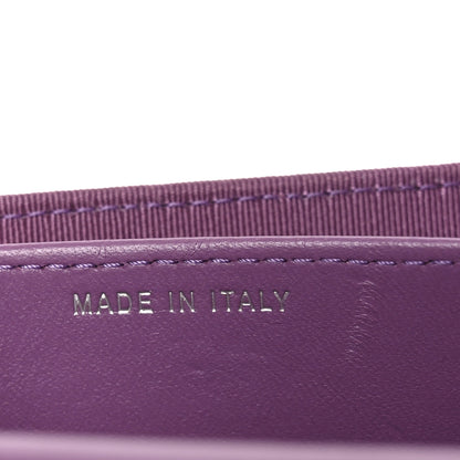 Chanel Lambskin Quilted Flap Card Holder On Chain Violet Purple 8 of 11