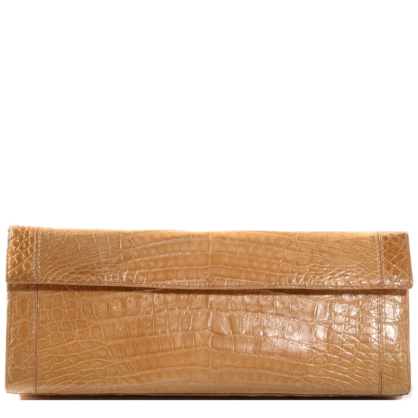Crocodile Clutch Beige