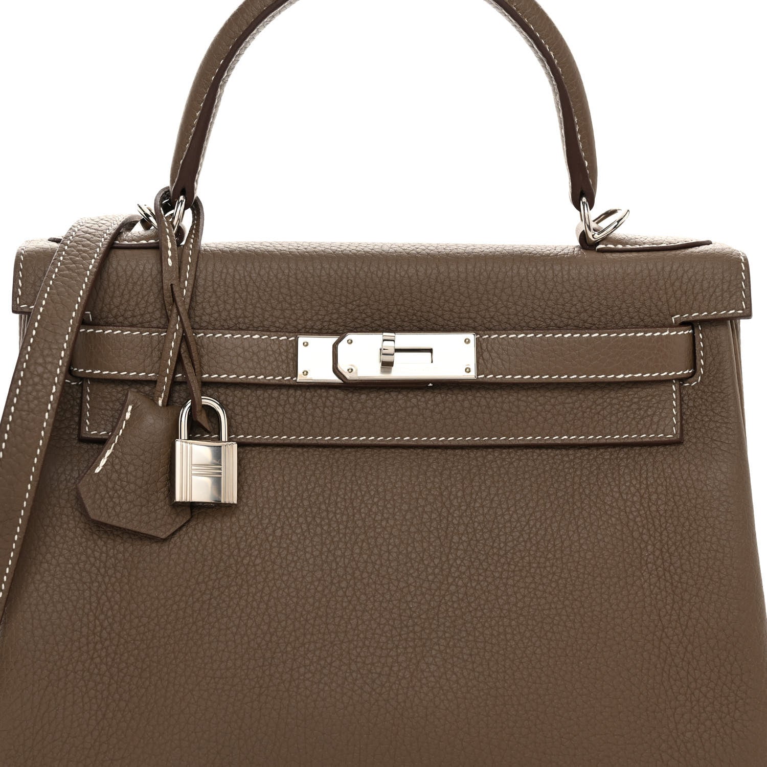 Hermes Togo Kelly Retourne 28 Etoupe 7 of 12