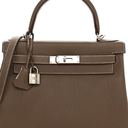 Hermes Togo Kelly Retourne 28 Etoupe 7 of 12