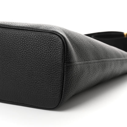 Prada Vitello Phenix Metal Hobo Black 7 of 7