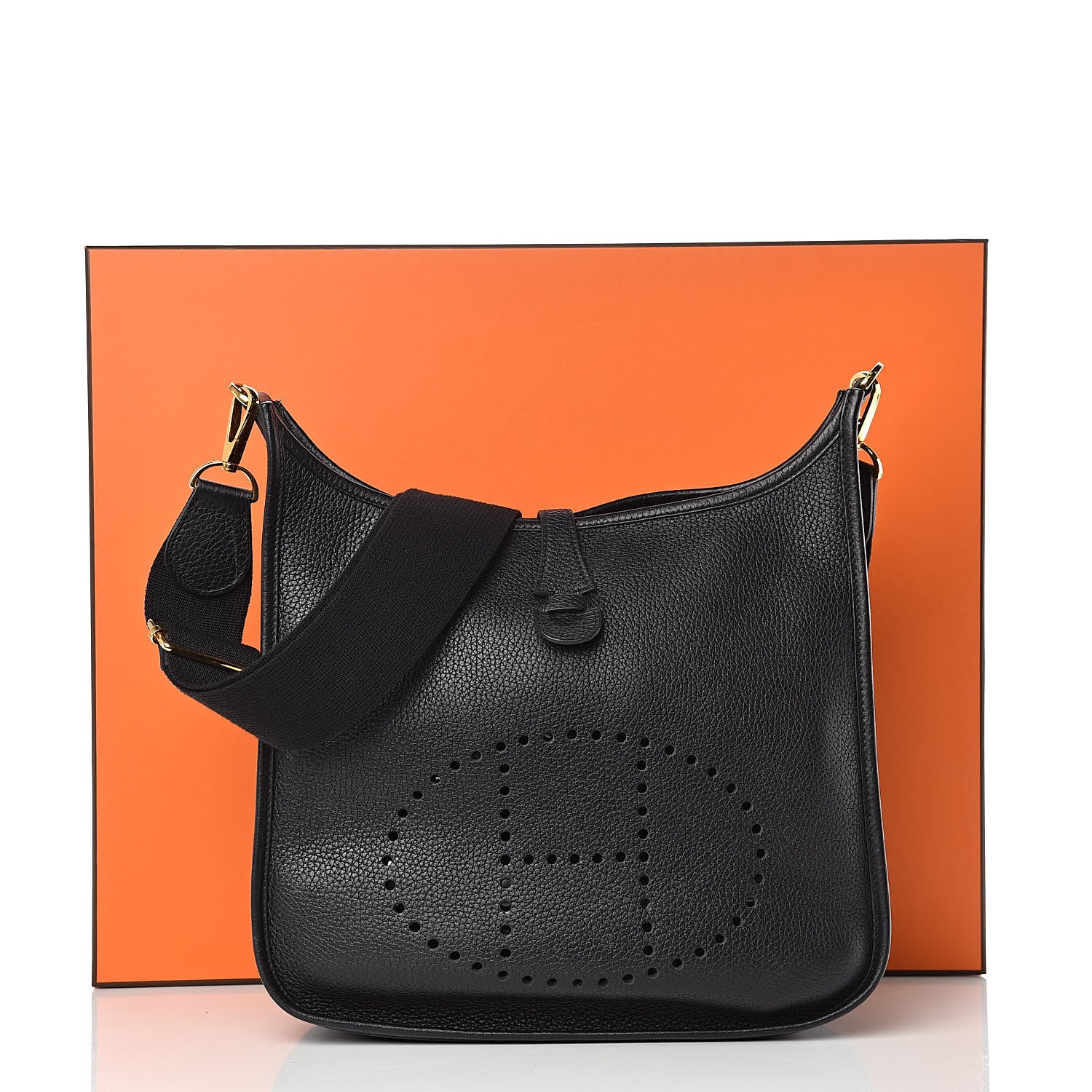 Hermes Taurillon Clemence Evelyne III PM Black 11 of 11