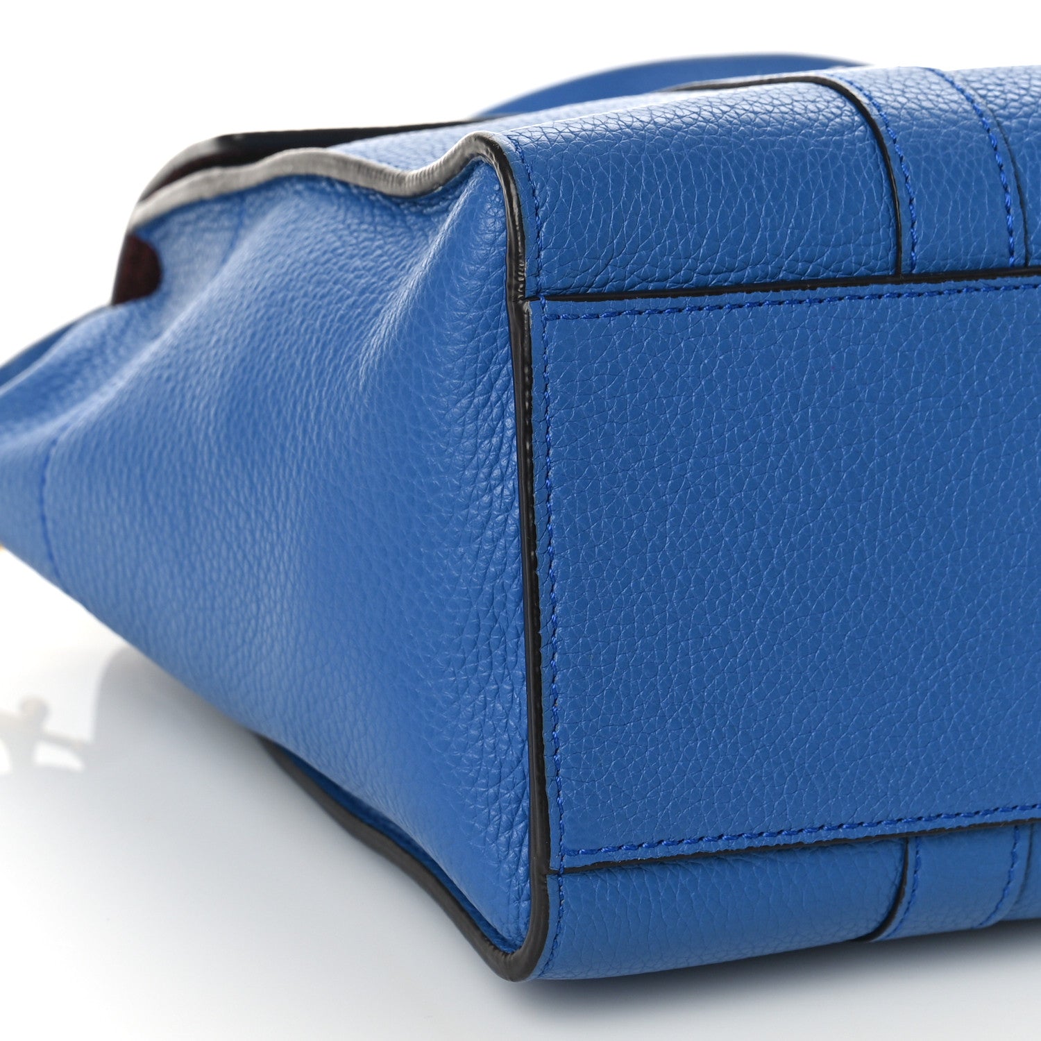 Mulberry Classic Grain Calfskin Small Bayswater Porcelain Blue 8 of 14