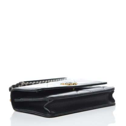 Chanel Goatskin Quilted 19 Wallet On Chain WOC Black 4 of 10