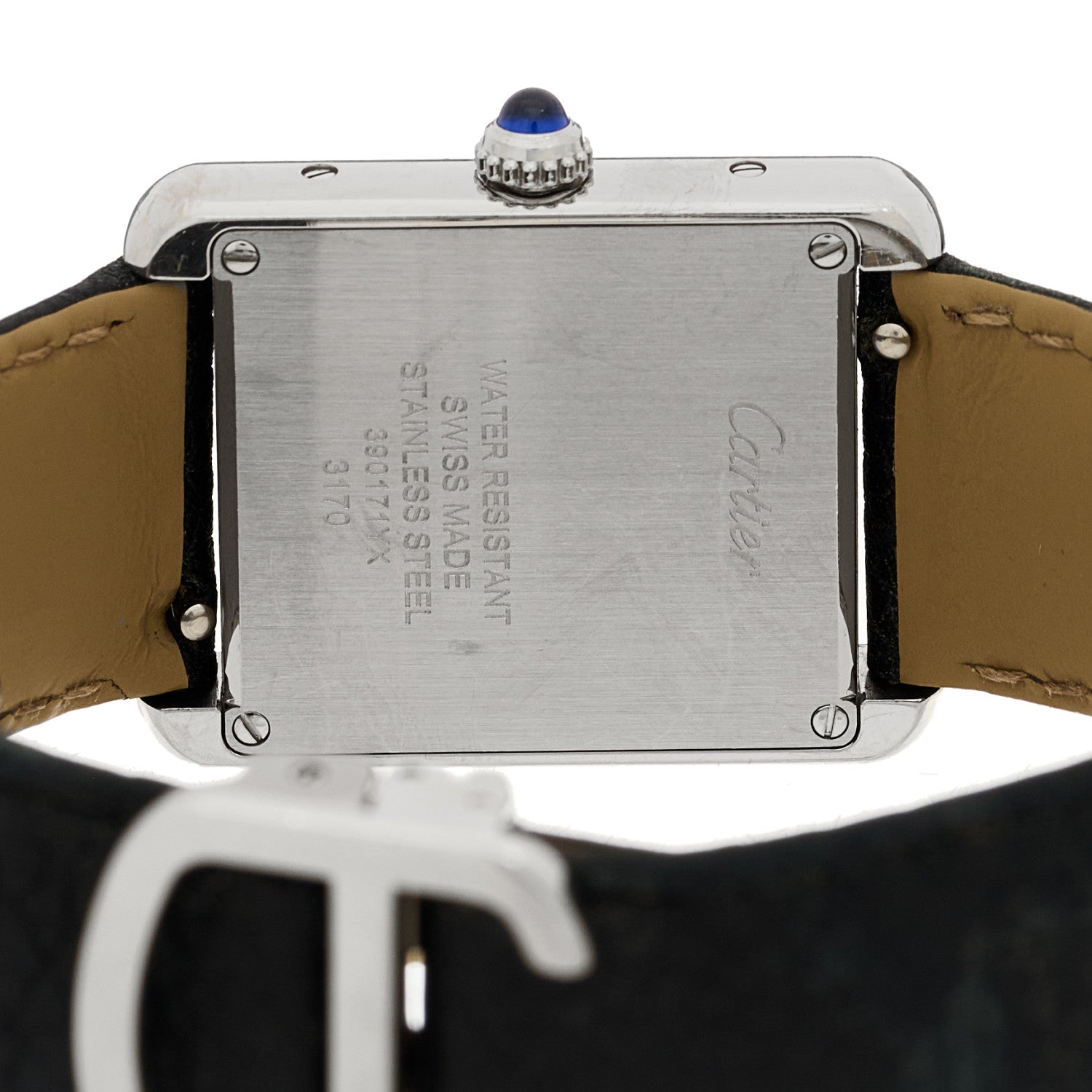 Cartier Stainless Steel Calfskin 24mm Tank Solo Quartz Watch 4 of 4
