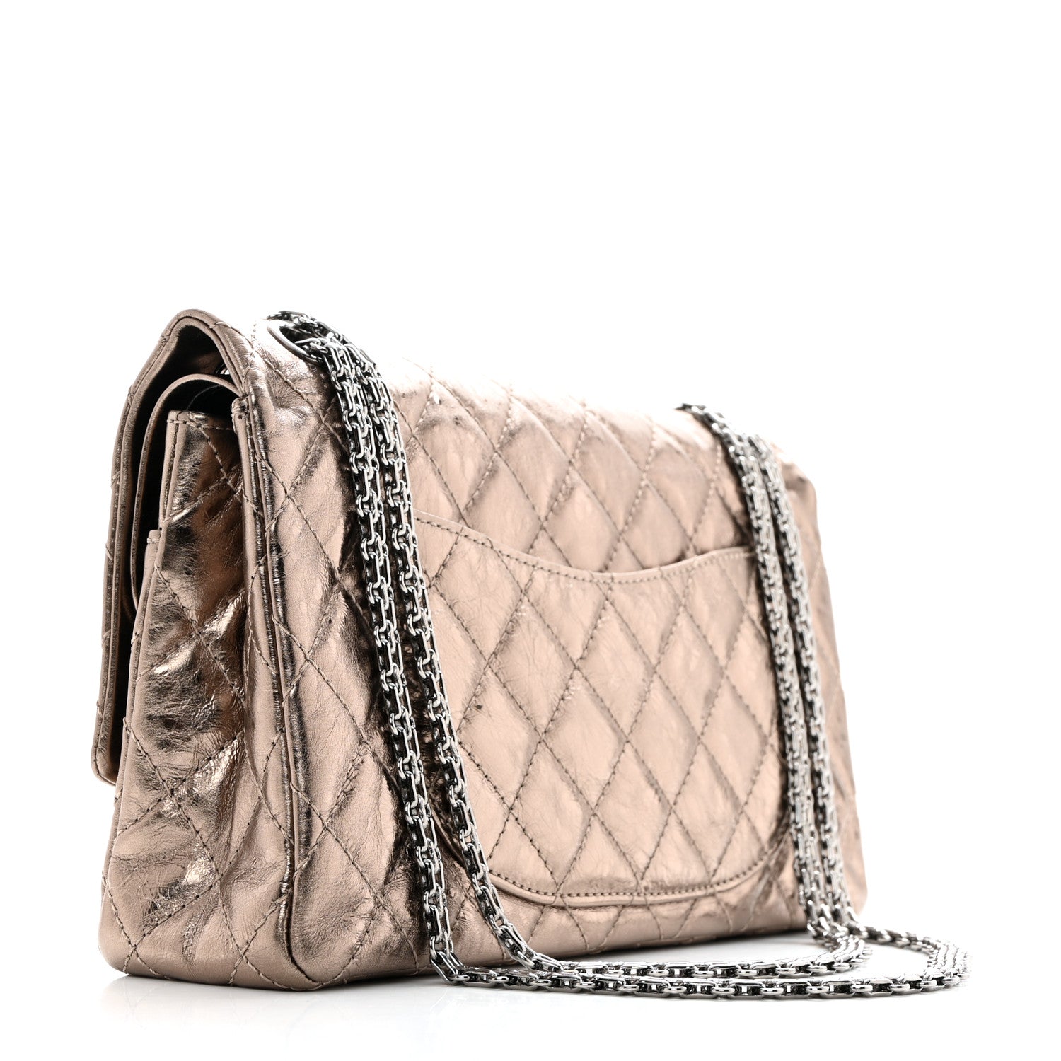 Chanel Metallic Aged Calfskin Quilted 2.55 Reissue 226 Flap Dark Silver 2 of 10