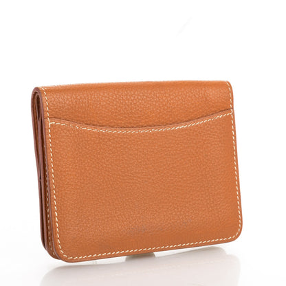 Hermes Togo Dogon Card Case Key Holder Gold 3 of 6
