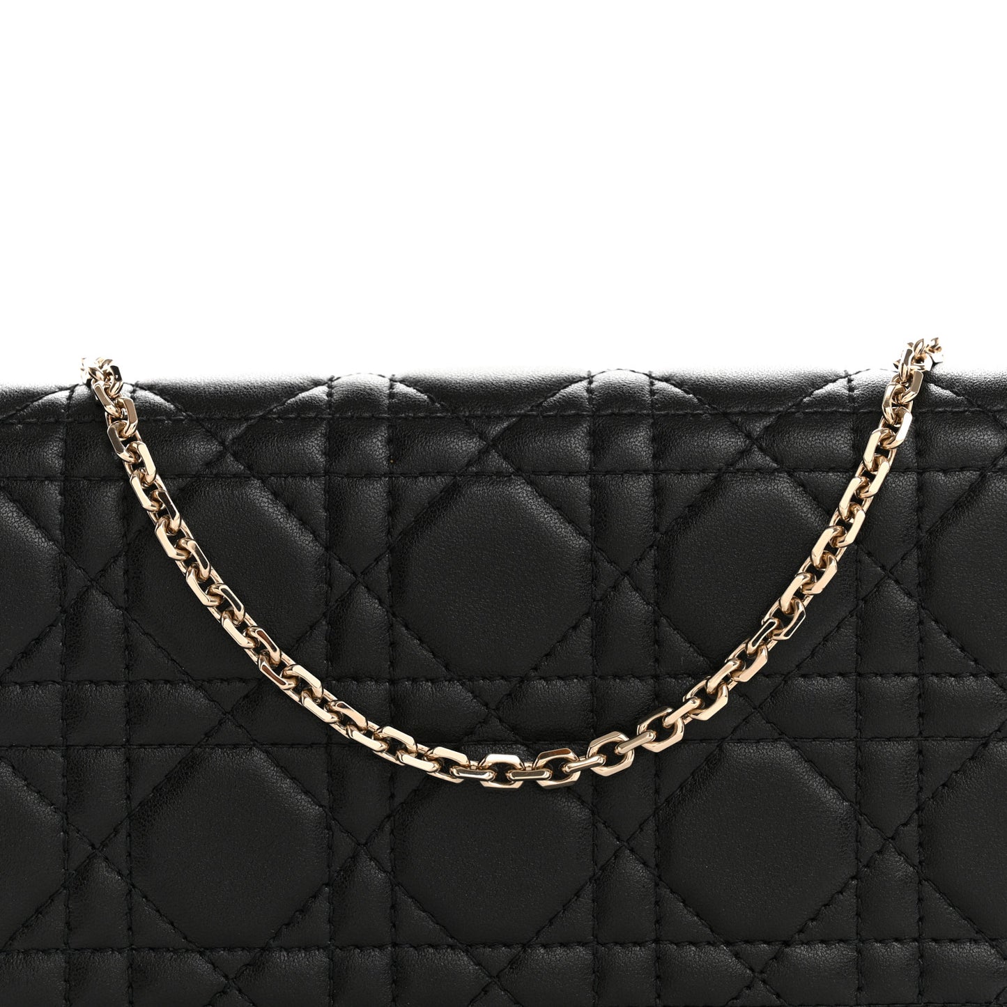 Lambskin Cannage Lady Dior Pouch Black