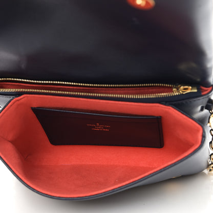Louis Vuitton Lambskin Embossed Monogram LV Garden Pochette Coussin Navy 5 of 10