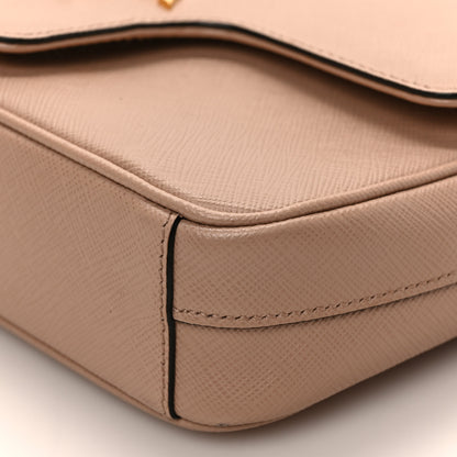 Prada Saffiano Flap Shoulder Bag Cipria 8 of 8