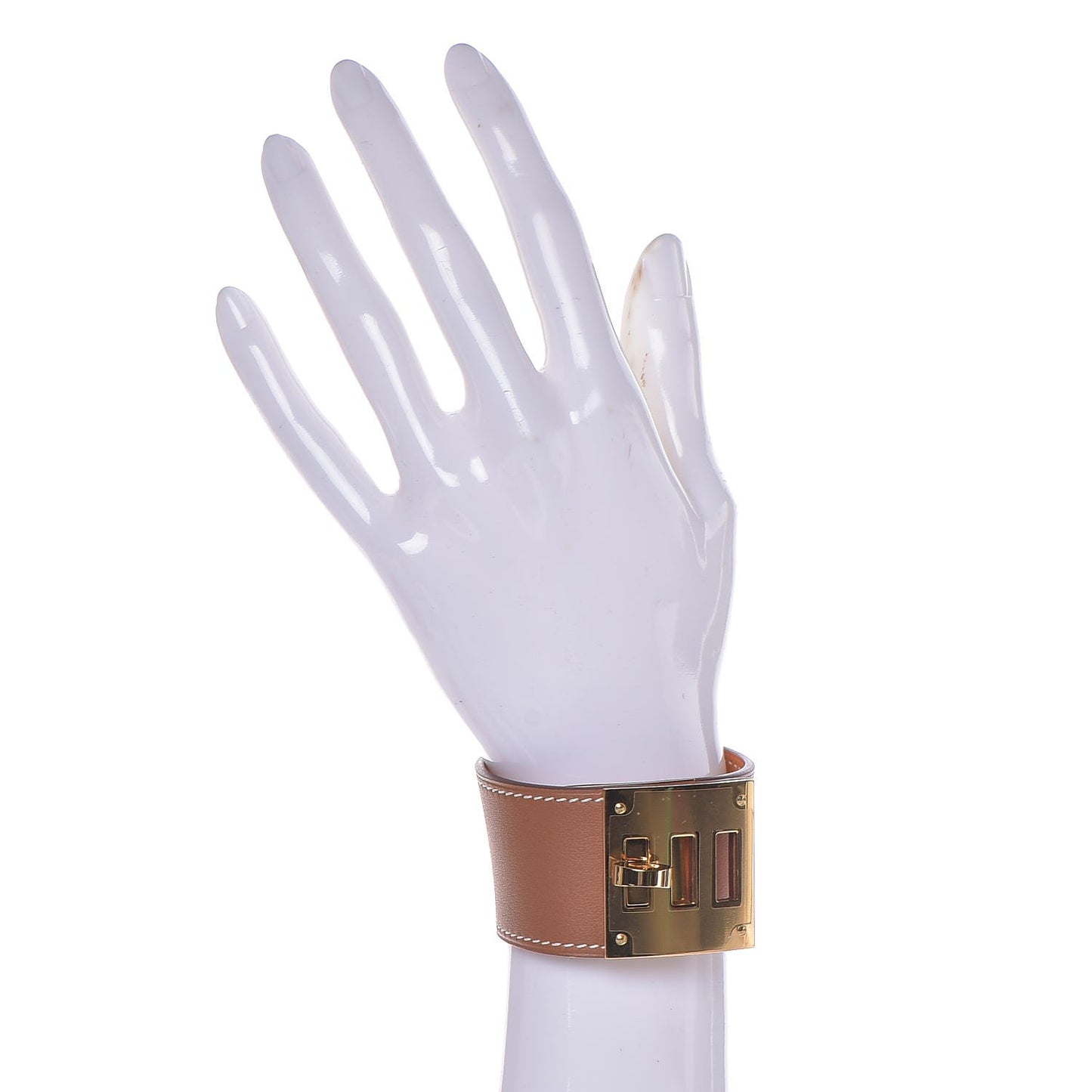 Natural Barenia Kelly Dog Cuff T3 Fauve