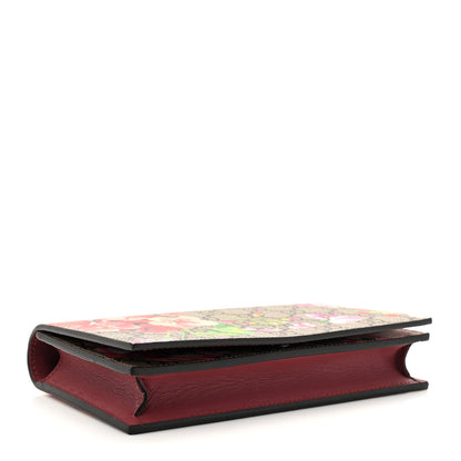 Gucci GG Supreme Monogram Blooms Chain Wallet Beige Multicolor Dry Rose 4 of 13