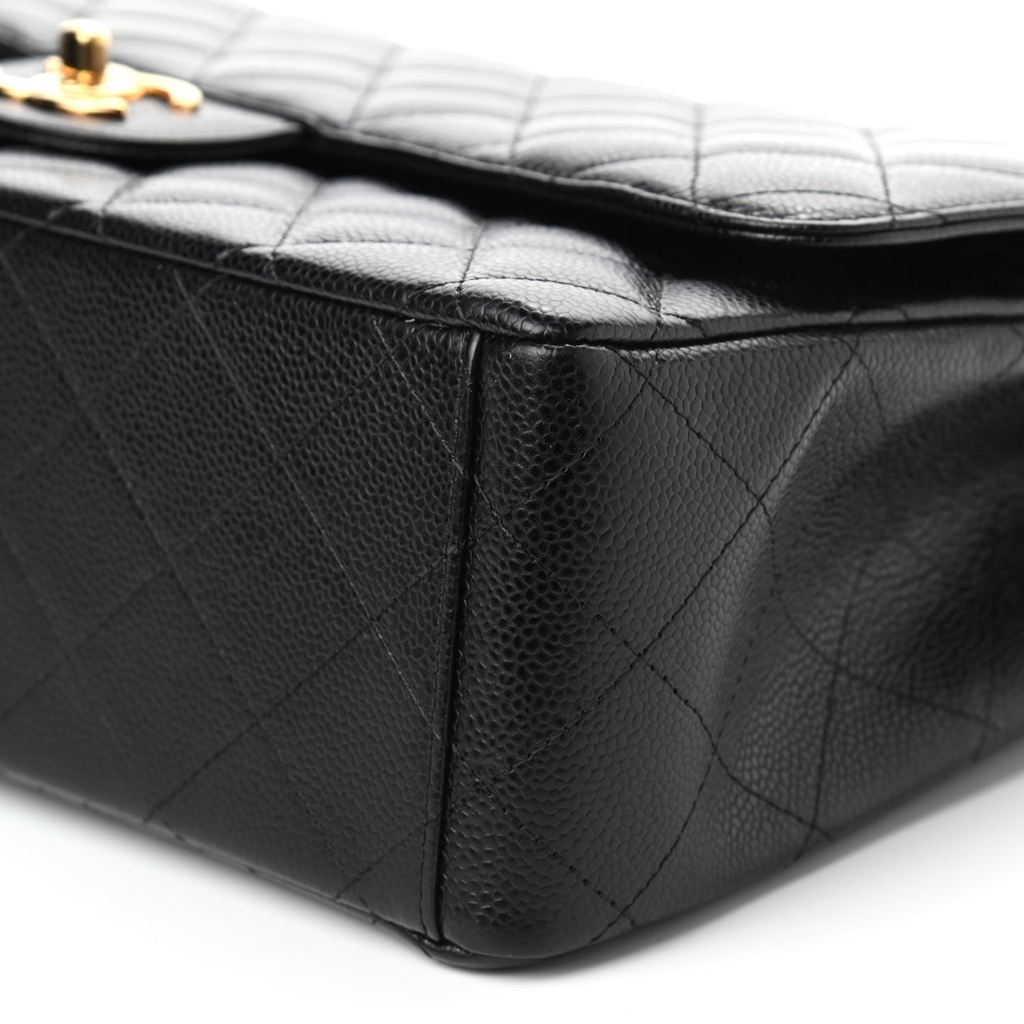 Caviar Quilted Maxi Double Flap Black