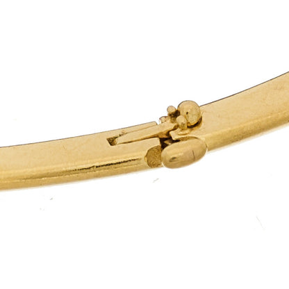 Roberto Coin 18K Yellow Gold Diamond Venetian Princess Flower Bangle Bracelet 4 of 4