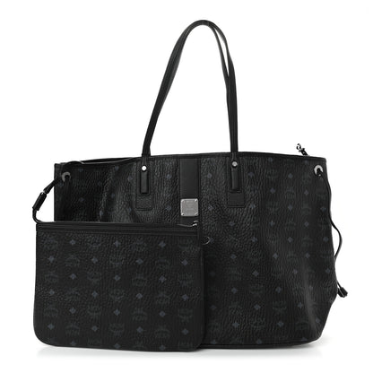 MCM Visetos Large Liz Reversible Shopper Tote Black 1 of 14