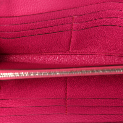 Hermes Chevre Mysore Kelly Longue Wallet Rose Shocking 5 of 8