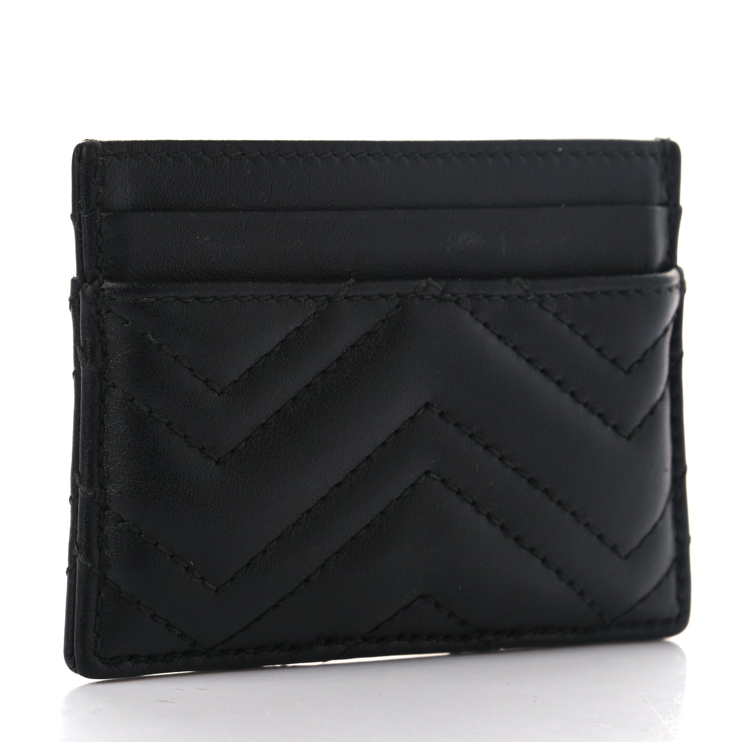 Gucci Calfskin Matelasse GG Marmont Card Holder Black 3 of 6