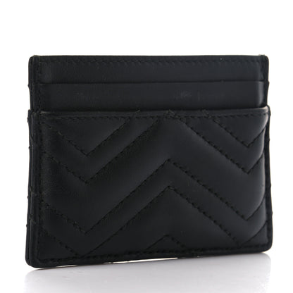 Gucci Calfskin Matelasse GG Marmont Card Holder Black 3 of 6