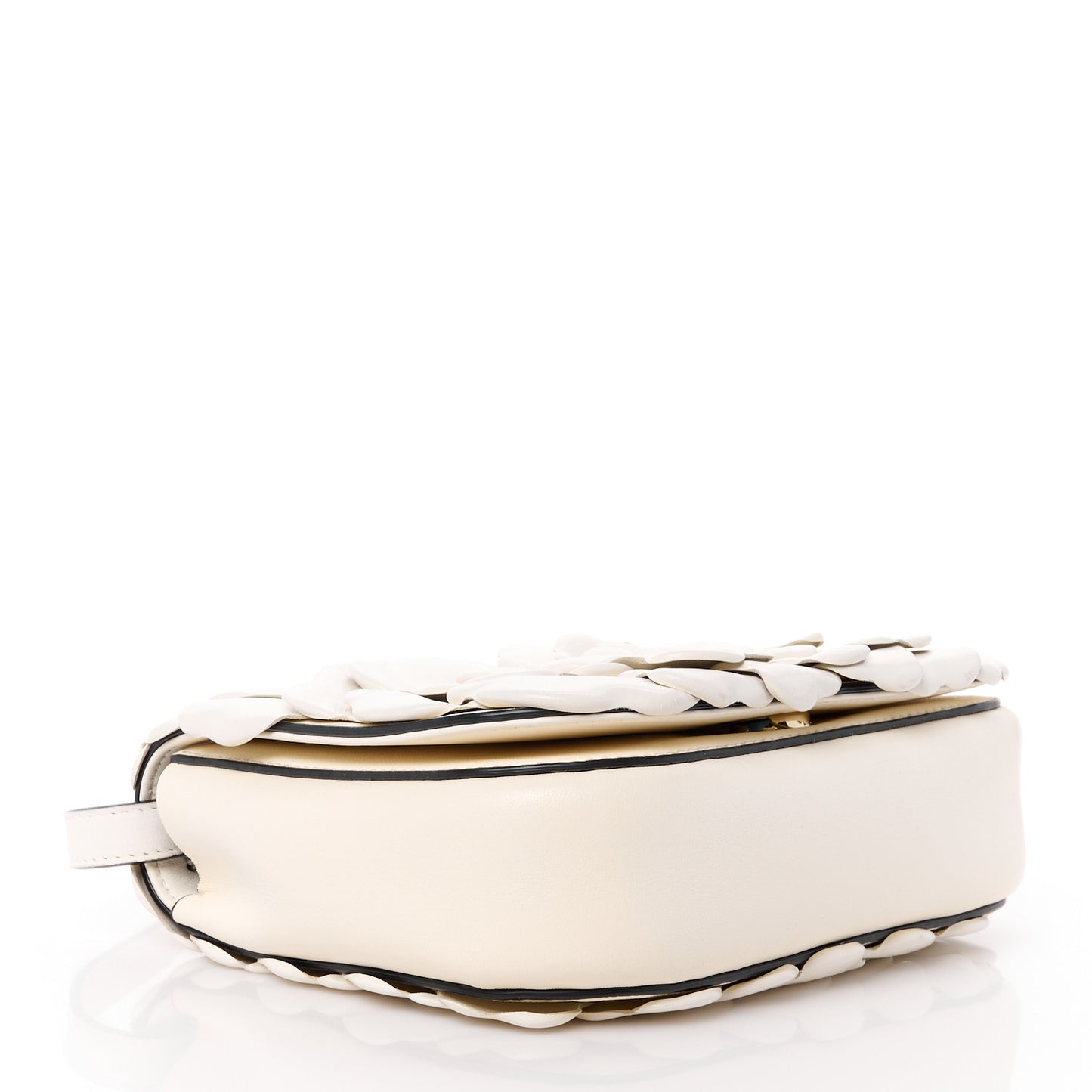 VALENTINO GARAVANI Nappa Atelier 03 Rose Edition Small Flap Crossbody Bag Ivory