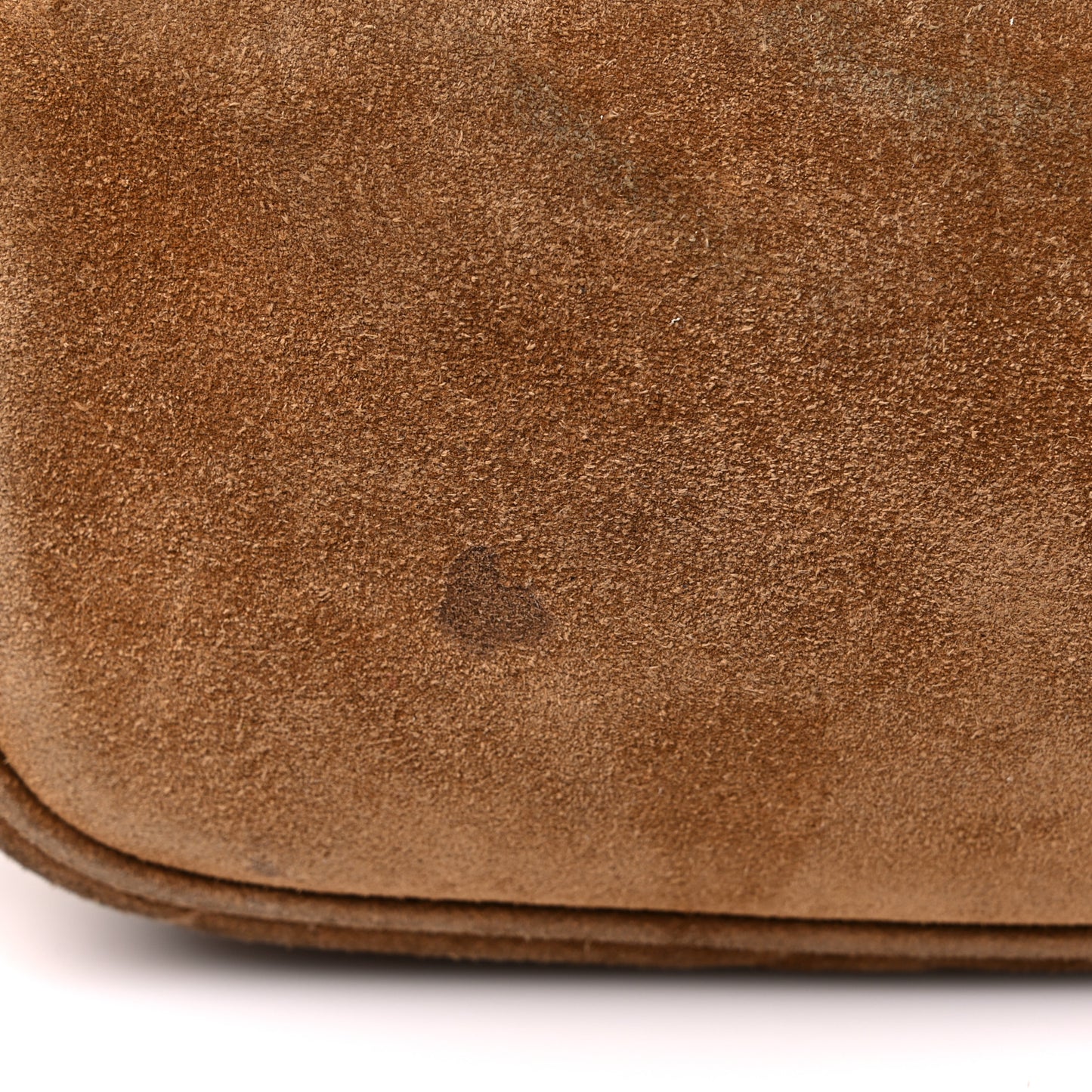 Suede CC Drawstring Backpack Brown