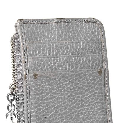 Gucci Dollar Calfskin Enamel Monochrome GG Marmont Key Case Card Holder Grey 9 of 9