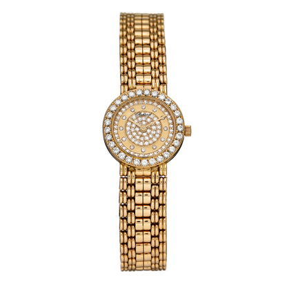 Chopard 18K Yellow Gold Diamond Bezel 21mm Quartz Watch 1 of 4