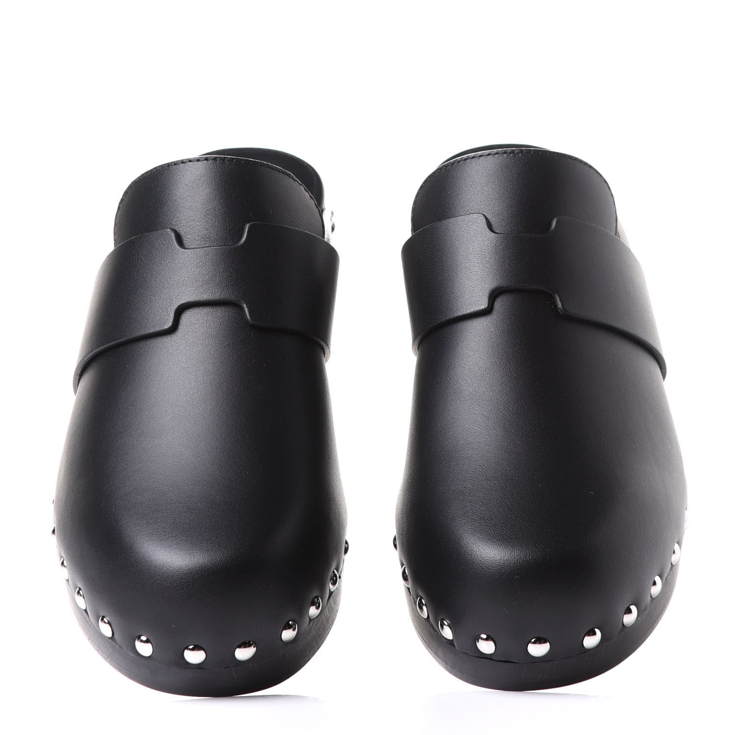 Hermes Calfskin Calya Mules 37 Black 6 of 9