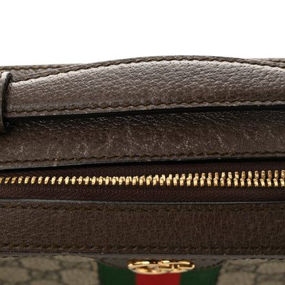 Gucci GG Supreme Monogram Web Small Ophidia Top Handle Shoulder Bag Brown 12 of 13