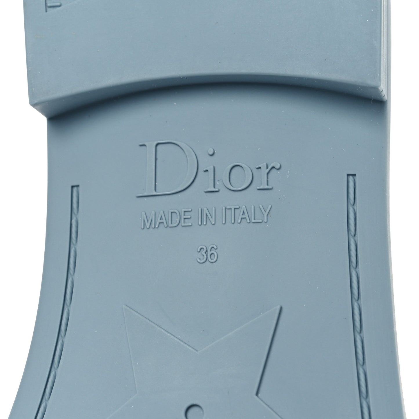 Rubber Macrocannage Dio(r)evolution Slide Sandals 36 Bracing Blue