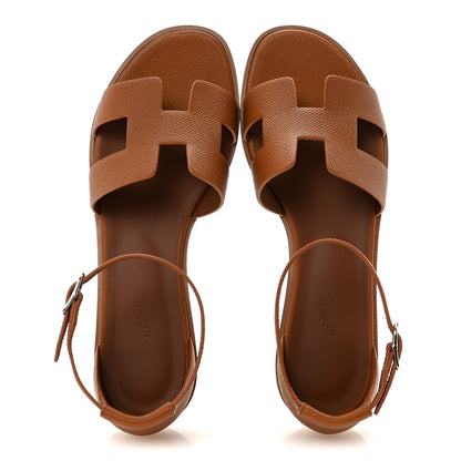 Hermes Epsom Santorini Sandals 39 Gold 2 of 10