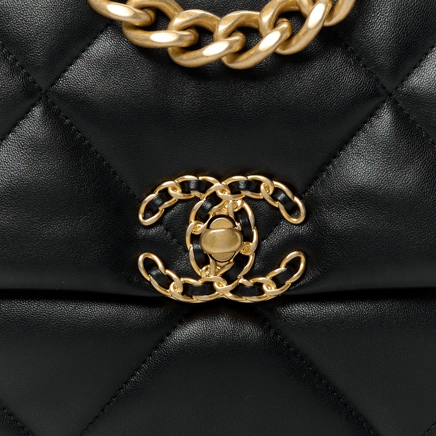 Chanel Lambskin Quilted Medium Chanel 19 Flap Black 9 of 11