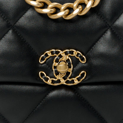 Chanel Lambskin Quilted Medium Chanel 19 Flap Black 9 of 11