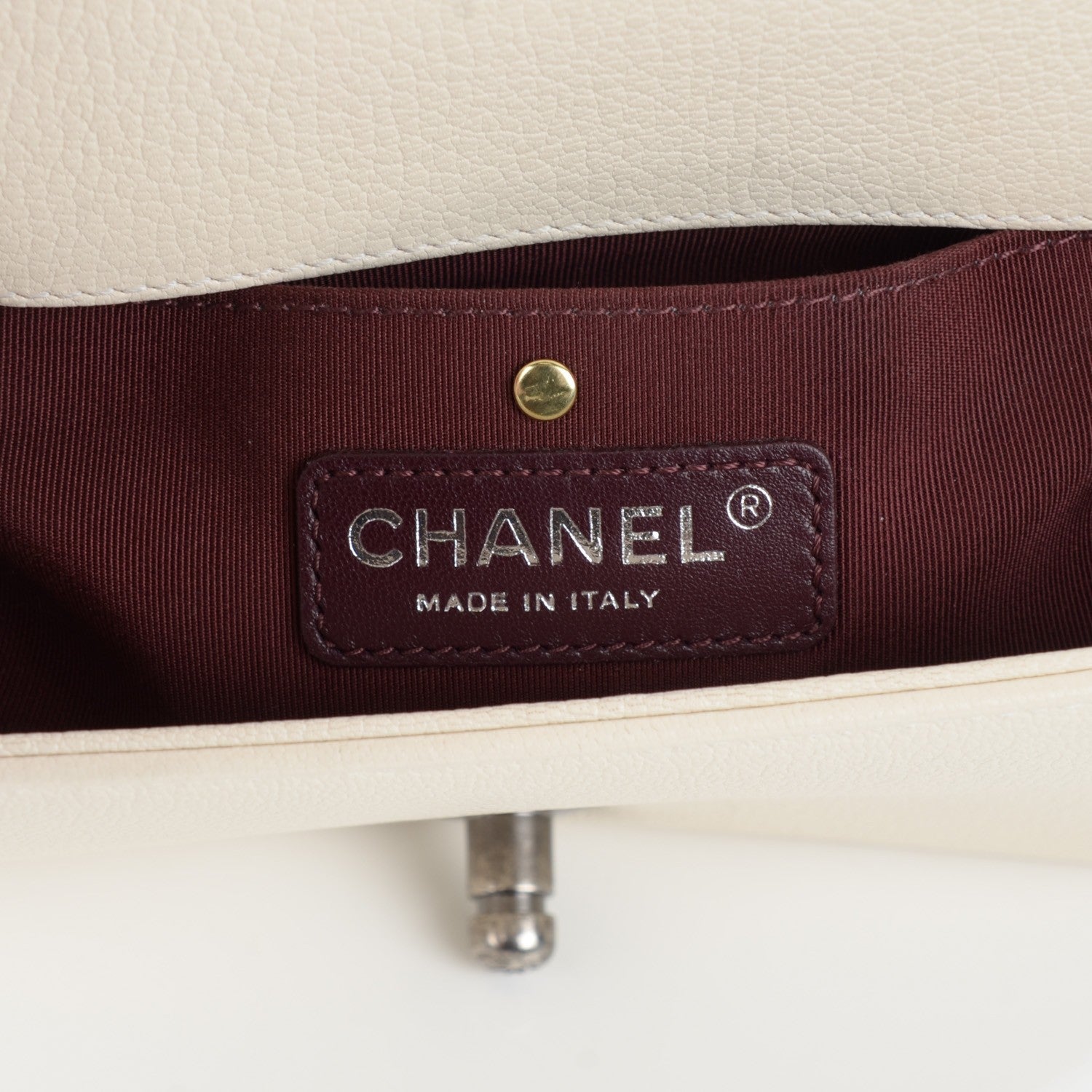 Chanel Goatskin Quilted Patent Small Duo Boy Flap White 6 of 8