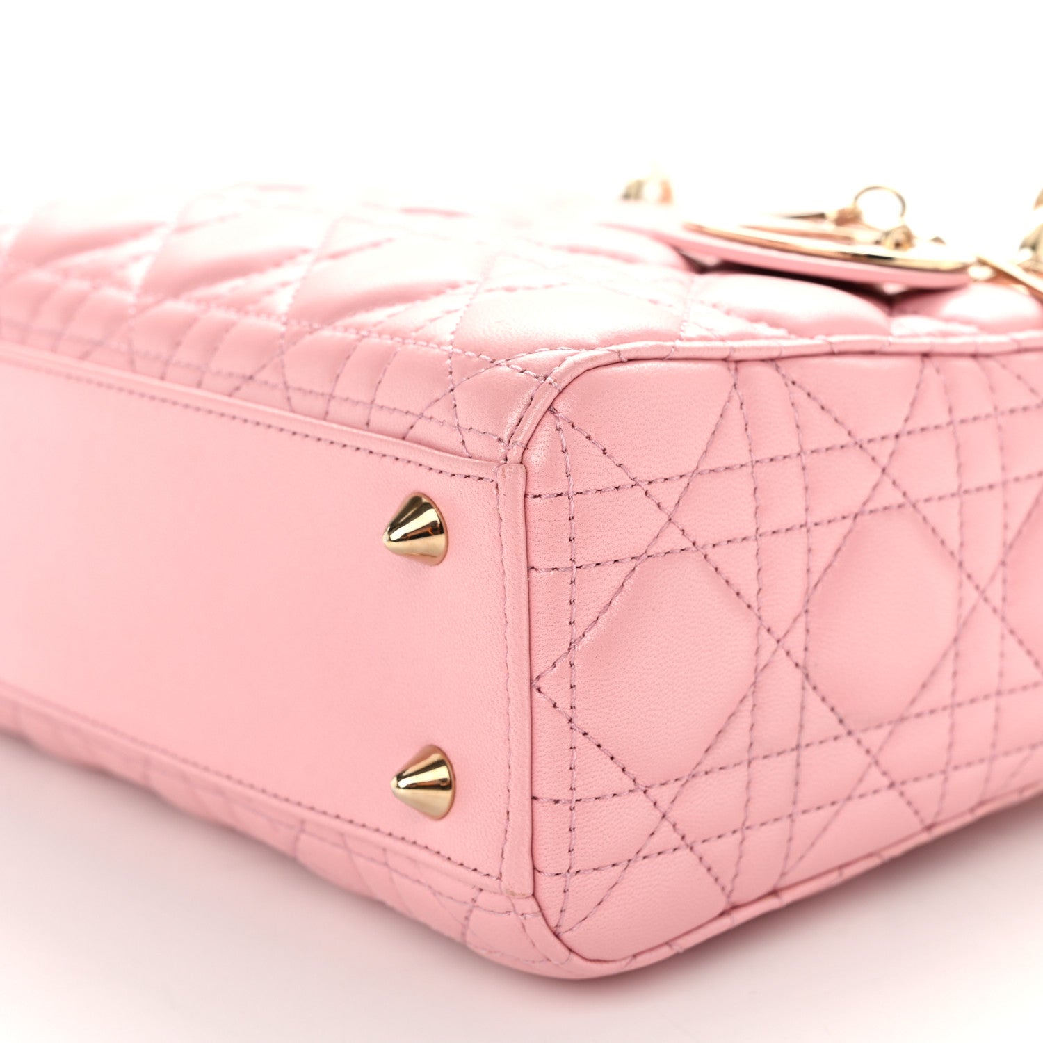 Christian Dior Lambskin Cannage Small My Lady Dior Pink 9 of 9