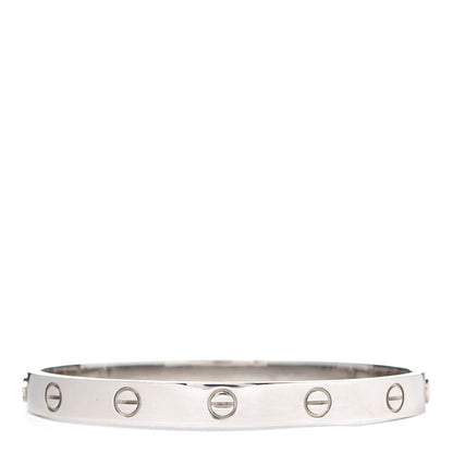 Cartier 18K White Gold LOVE Bracelet 17 1 of 7