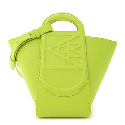 MCM Calfskin Mini Mode Travia Tote Acid Green 1 of 11