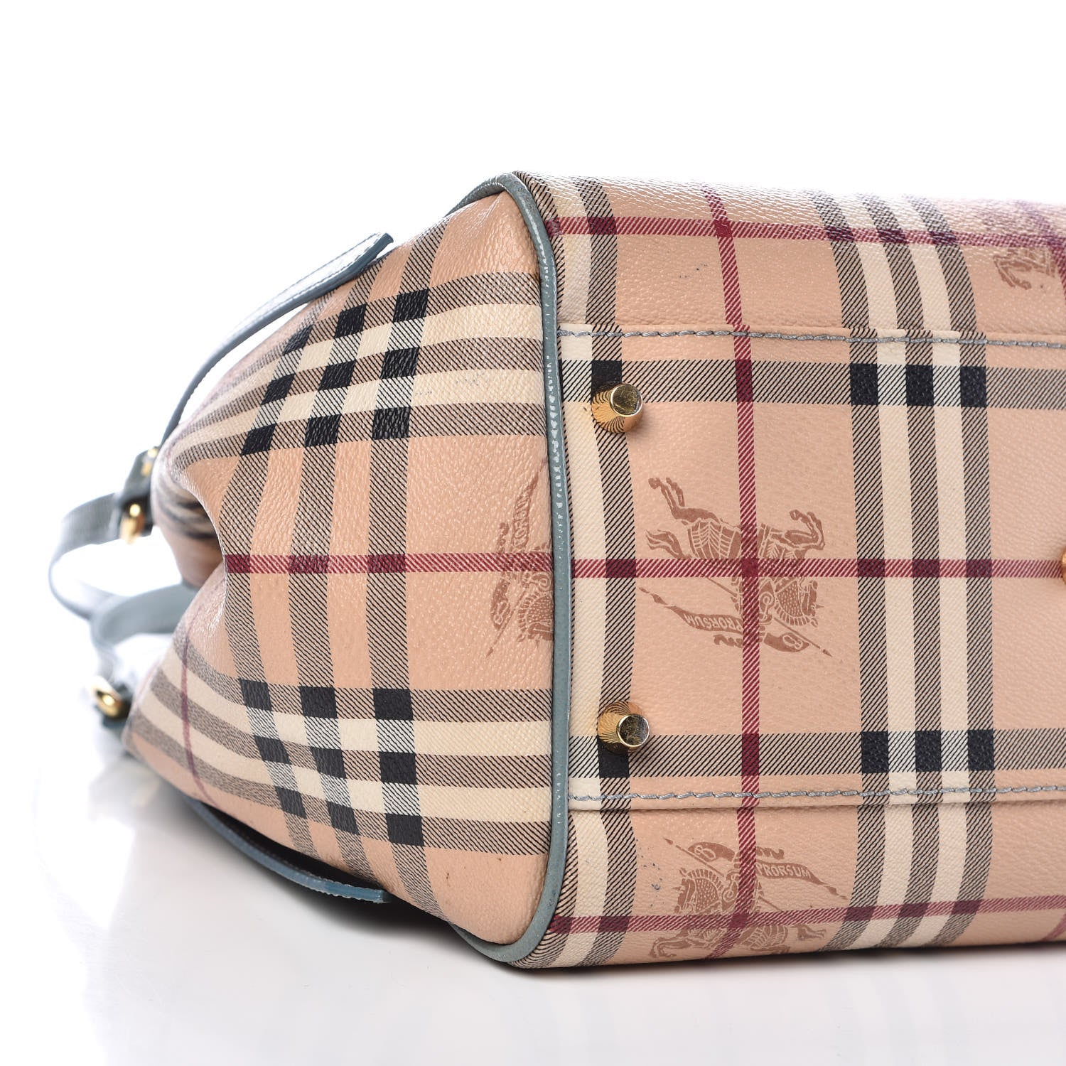 Burberry Haymarket Check Small Canterbury Tote Eucalyptus Grey 11 of 14