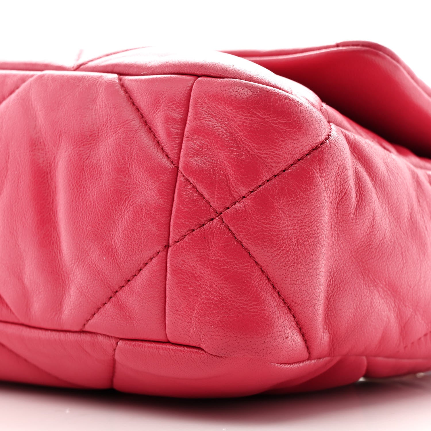 Chanel Lambskin Quilted Medium Chanel 19 Flap Dark Pink 10 of 11