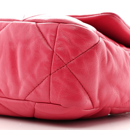 Chanel Lambskin Quilted Medium Chanel 19 Flap Dark Pink 10 of 11