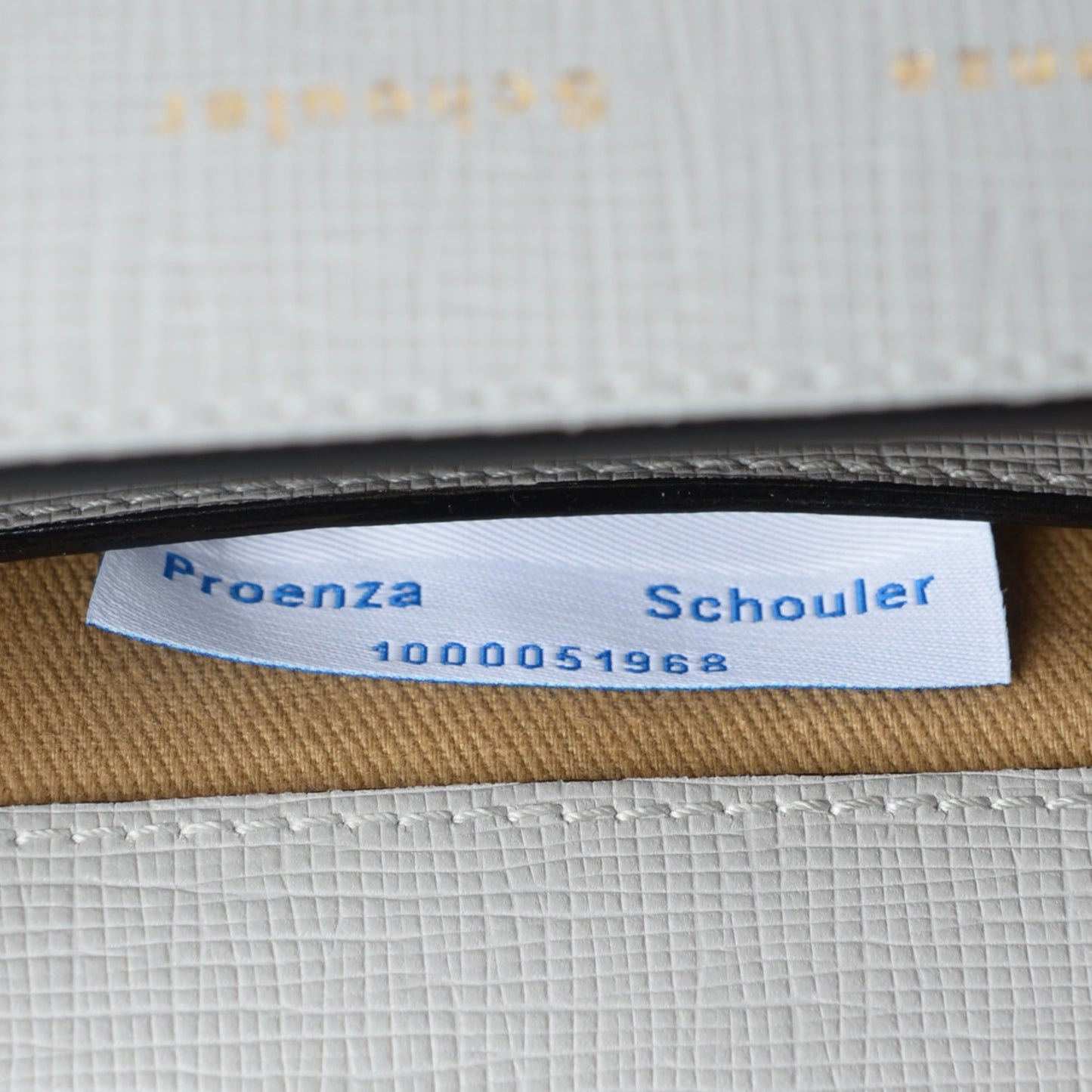 Saffiano PS11 Tiny Shoulder Bag Icy Pearl