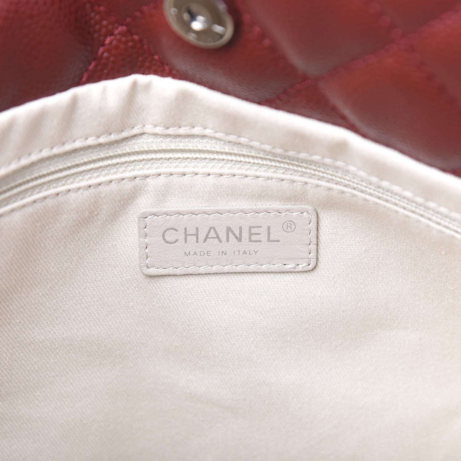 Chanel Caviar Quilted Large Timeless CC Soft Tote Dark Red 9 of 11