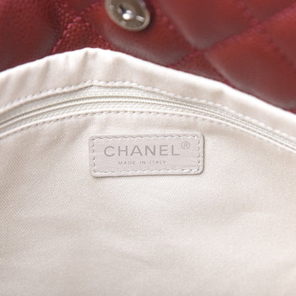 Chanel Caviar Quilted Large Timeless CC Soft Tote Dark Red 9 of 11